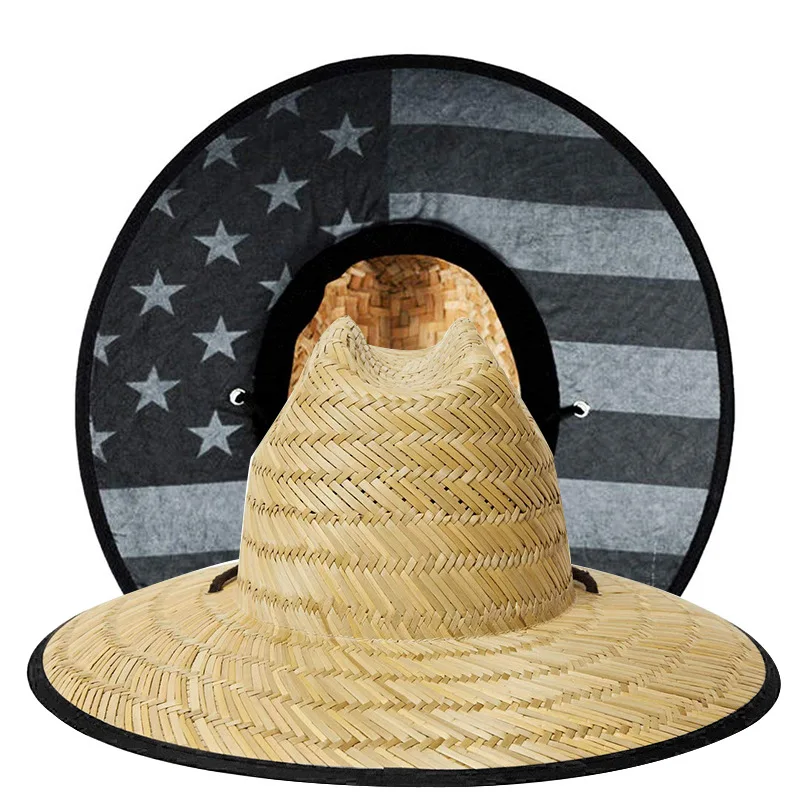 Custom High Quality Men Multi Color And Pattern Big Brim Florida Beach Summer Custom Lifeguard Hat