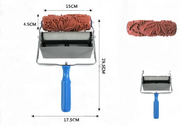 Embossing Wall Decoration 9inch Textured roller brush  3D Paint Wall Roller Design1033