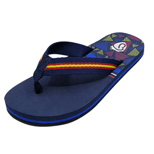 2021 New Square Map Design Style Fashion Eva Beach Slippers Flip Flops For Kids