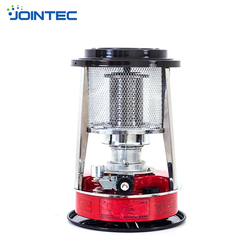 Carry a temperature controlled large capacity safe automatic fire extinguishing glass kerosene heater outdoors
