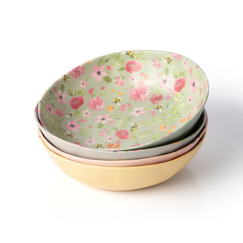 Custom Print Ramen Matt Bowl Set Melamine With Full Color Interior And Exterior Decal For Dinner Or Salad