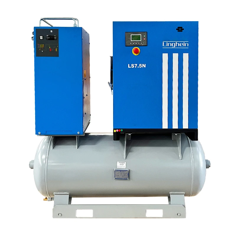Linghein brand industrial air compressor 7.5kw 11kw 15kw 7bar 8bar 10bar 13bar famous brand air end screw air compressor