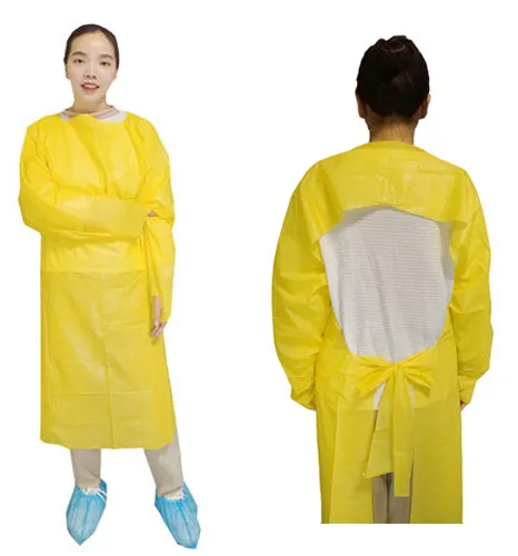 Special for the Malaysian Industry Waterproof Protection Gown With Long sleeve Full back Blue Disposable Isolation Gown