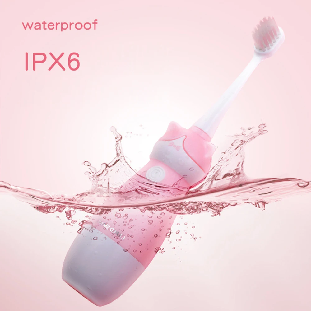 
Waterproof Cartoon Characters Personalized Pink Sonic Electric Toothbrush 