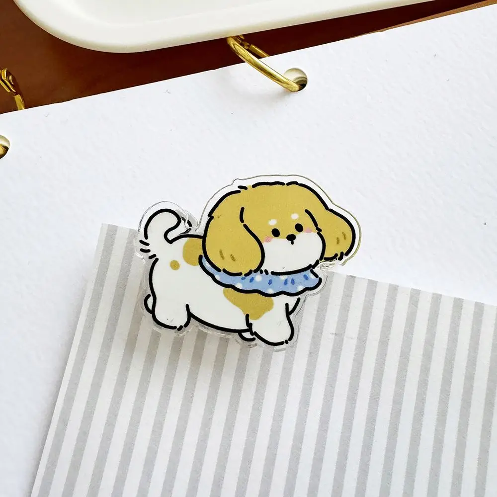 Wholesale Creative cartoon dog shape pp plastic mini paper binder memo holder clip