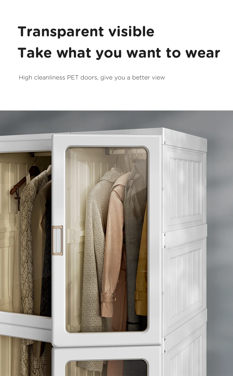 2022 mayi box storage cabinet plastic wardrobe clothes organizer Wardrobe Clothes Bedroom Plastic Closets living room cabinet