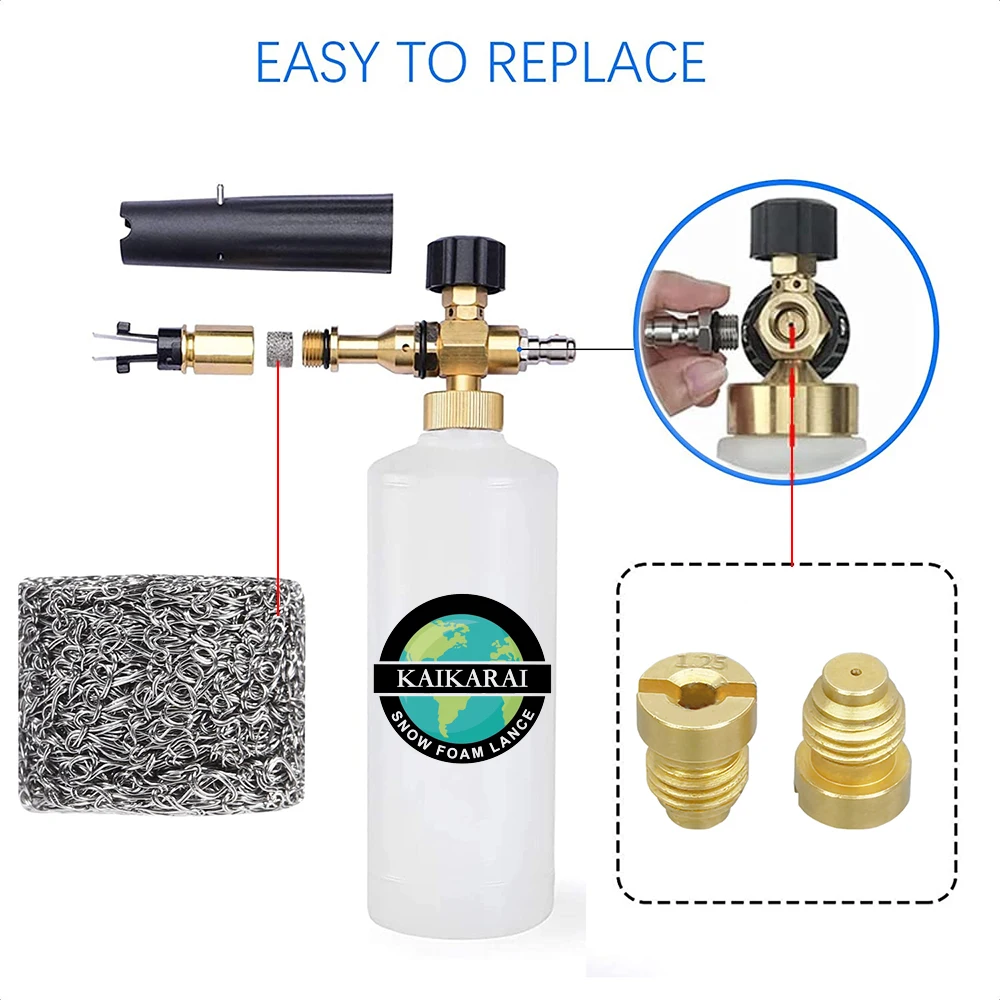Snow Foam Nozzle For Karcher foam cannon Mounting foam gun Sprayer Mesh Filters