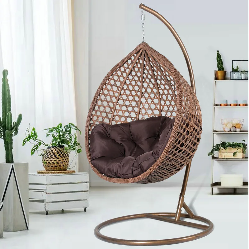 Patio chair rattan  metal wood furniture french bistro rattan outdoor hanginge woven egg armless wicker rope outdoor patio chair