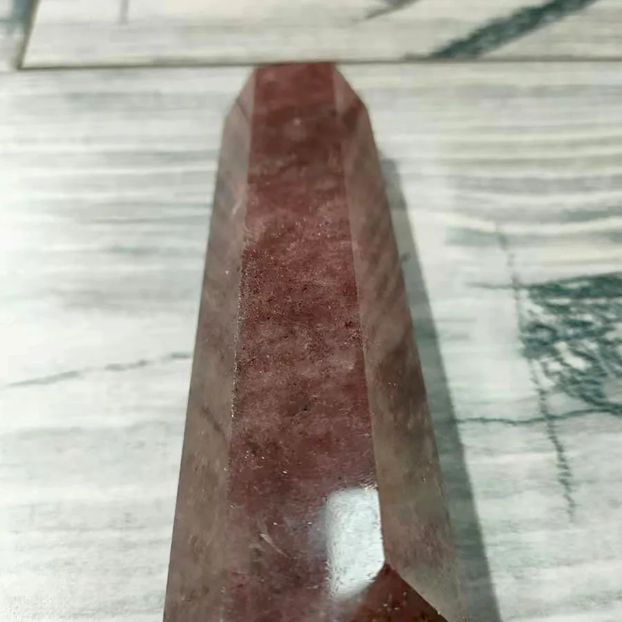 Hot Sale Strawberry Quartz Rough Stone Strawberry Quartz Points For Home Decoration