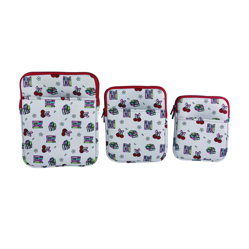 Sublimation customized size neoprene book case neoprene book pouches
