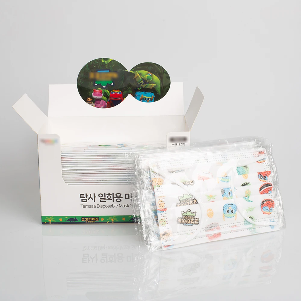 Wholesale Modern Kid Face 3 Layer Disposable Child Protect Mask Cartoon, Disposable Child Face Mask With Cartoon