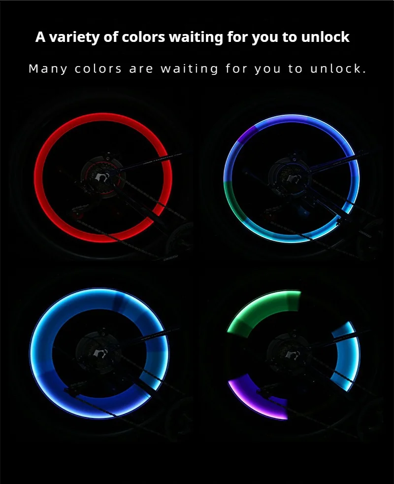 Hot Bike Cycle tyre Light LED Tyre Tire Valve Wheel Spokes Lamp Light bike dising