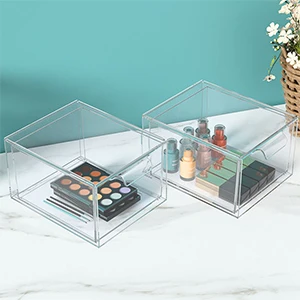 Stackable Makeup Organizer and Storage Acrylic Organizers Clear Plastic Storage Drawer for Vanity  Undersink Kitchen