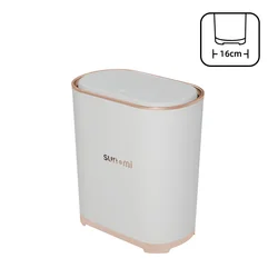 Modern Eco-friendly Plastic Trash Bin Round Shape Garbage Can Indoor Waste Bin Simple Trash Containers