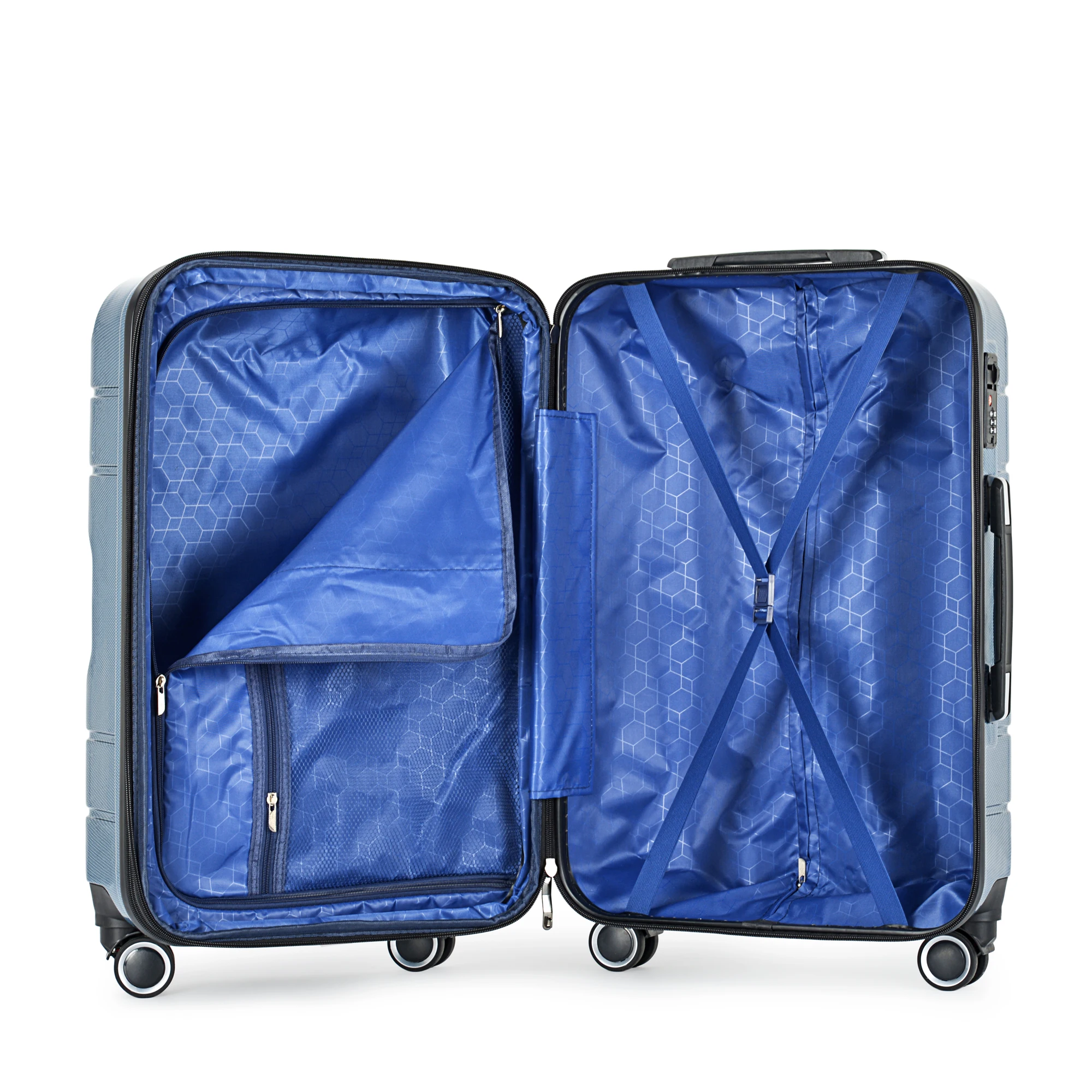 Wholesale fashion design PC alloy aluminum frame suitcase custom portable wide tie rod hard shell waterproof carry on luggage