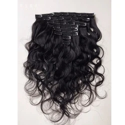 Body Wave Clip In Human Hair Extensions #1B Brazilian Remy Hair Clip Body Wave Human Clip In Hair Ins