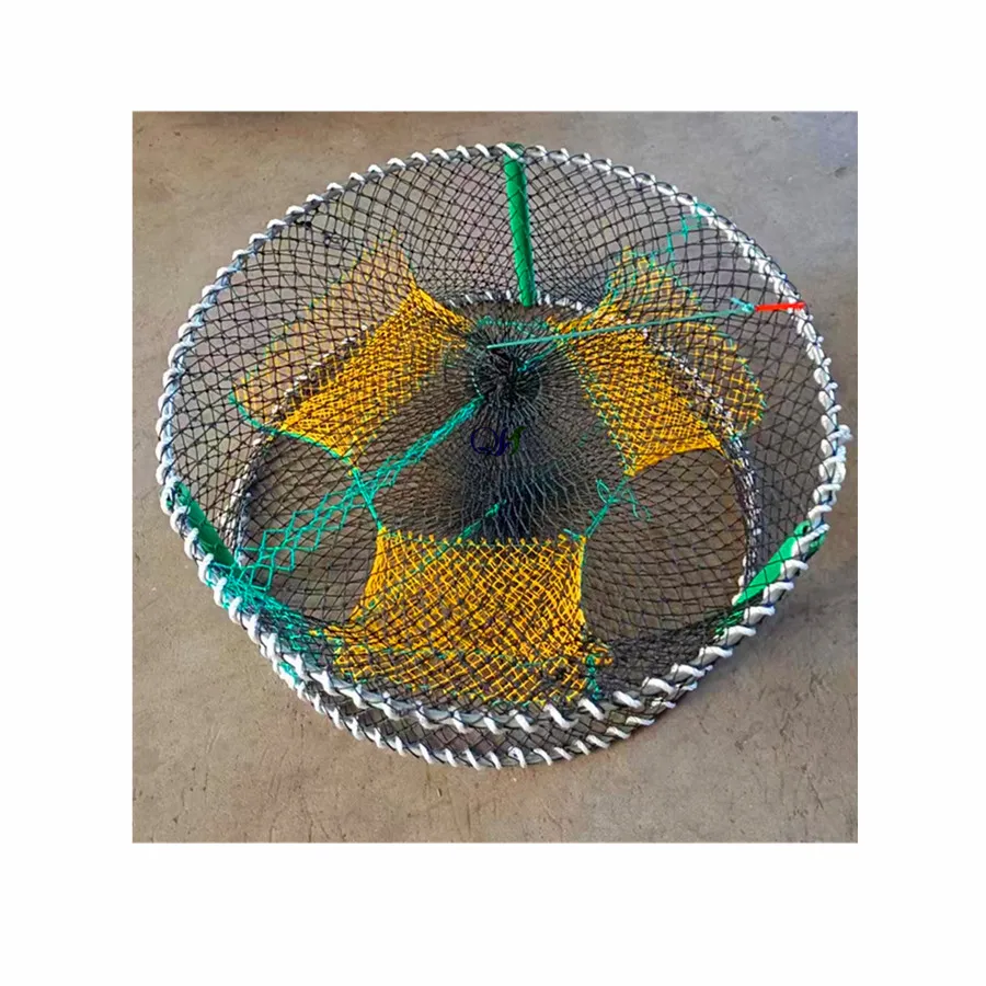 Folding fishing lobster crab pot Crab Traps with Compact Design 3 Entrances Fishing Tool-Fishing Crab Cages