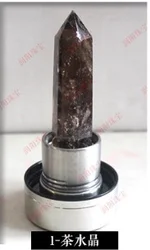 Natural Clear Quartz Crystal Gem Water Bottle For Kids And Adult Healing Obelisk Wand Elixir Crystal Infused Glass Water Bottle