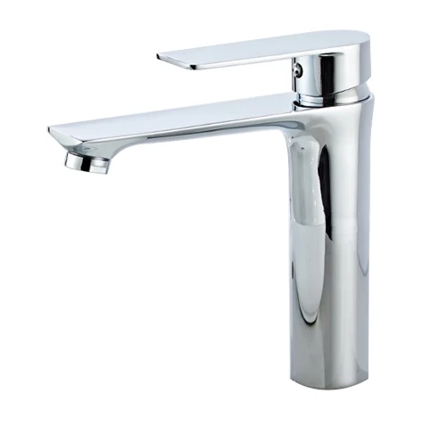 New Basin Faucet Water Tap Bathroom Solid White Brass Cold & Hot Single Handle Taps Mixer
