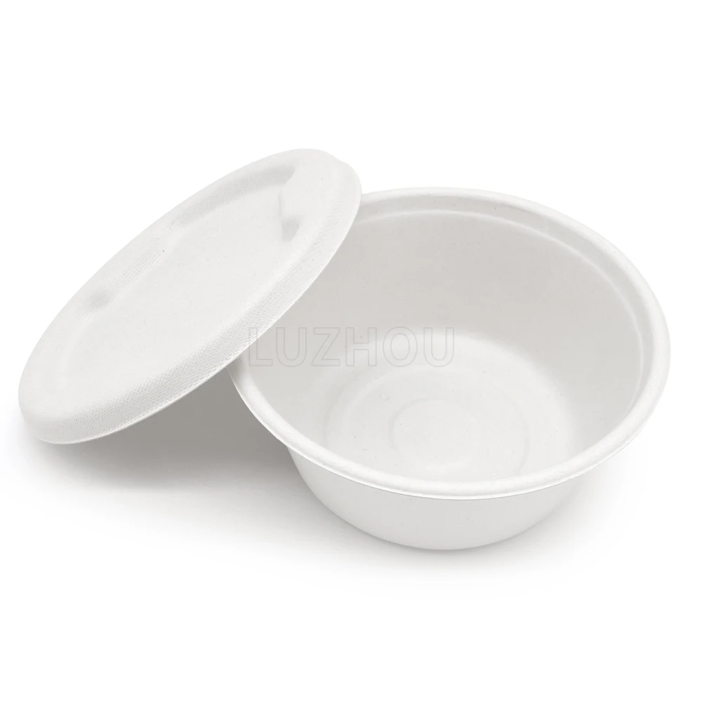 1250ml Microwavable Greaseproof Disposable Take Out Container Biodegradable Fast Food Packaging Paper Sealing Boxes