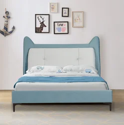 2022 Fashion Modern New Design Twin Single Double Lit Children Bedroom Kids Cute Cartoon Bed Frame