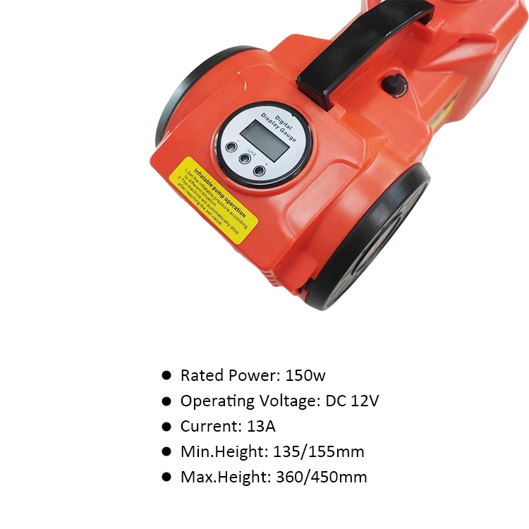 WISDOM WT05 Lifting Jack Tool 5Ton 12V Kit Car Jack Hydraulic With  Impact Wrench Black/ Orange Electric Car Repair Jack Set