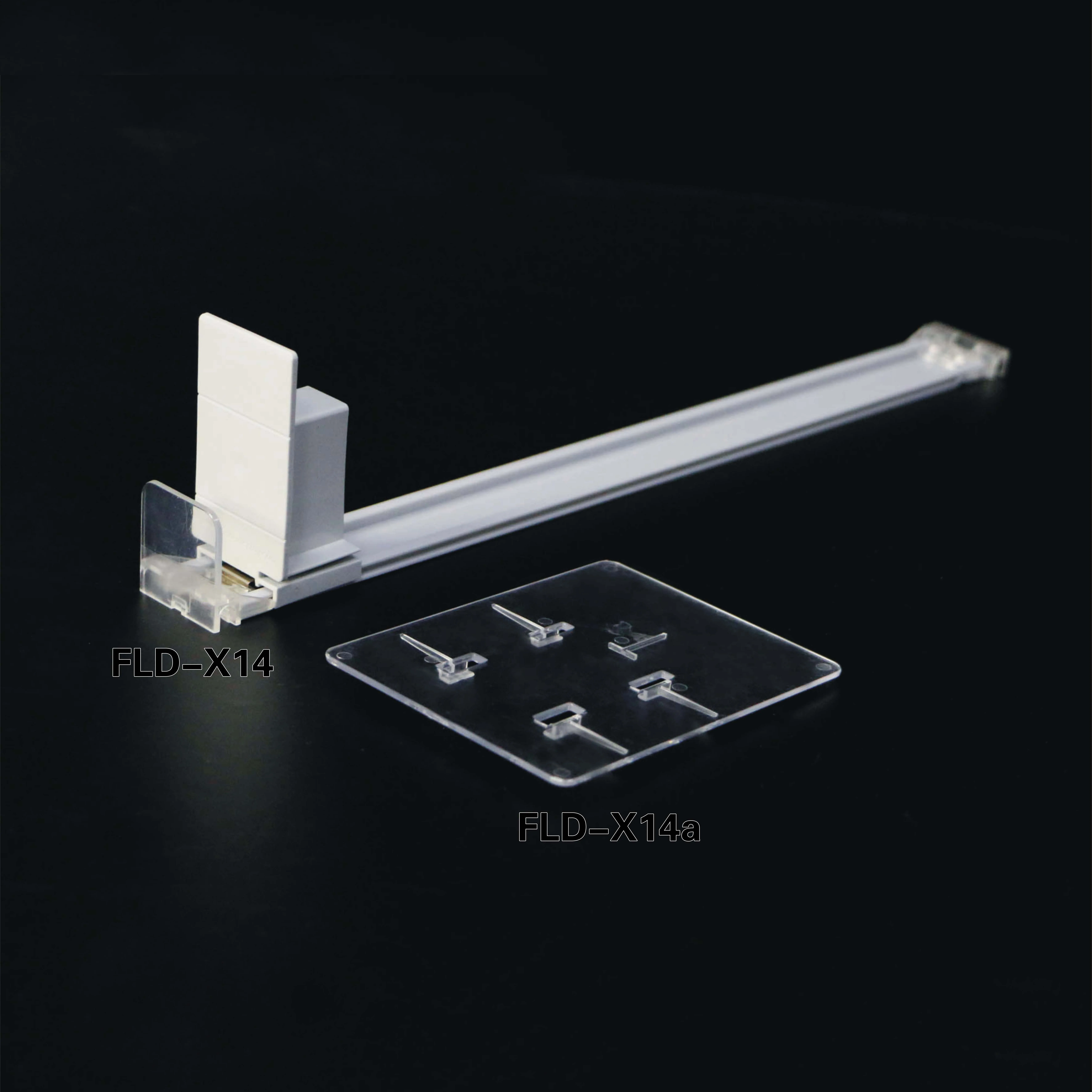 Acrylic Shelf Divider Spring Loaded Pusher Plastic Dividers Shelf Pusher System