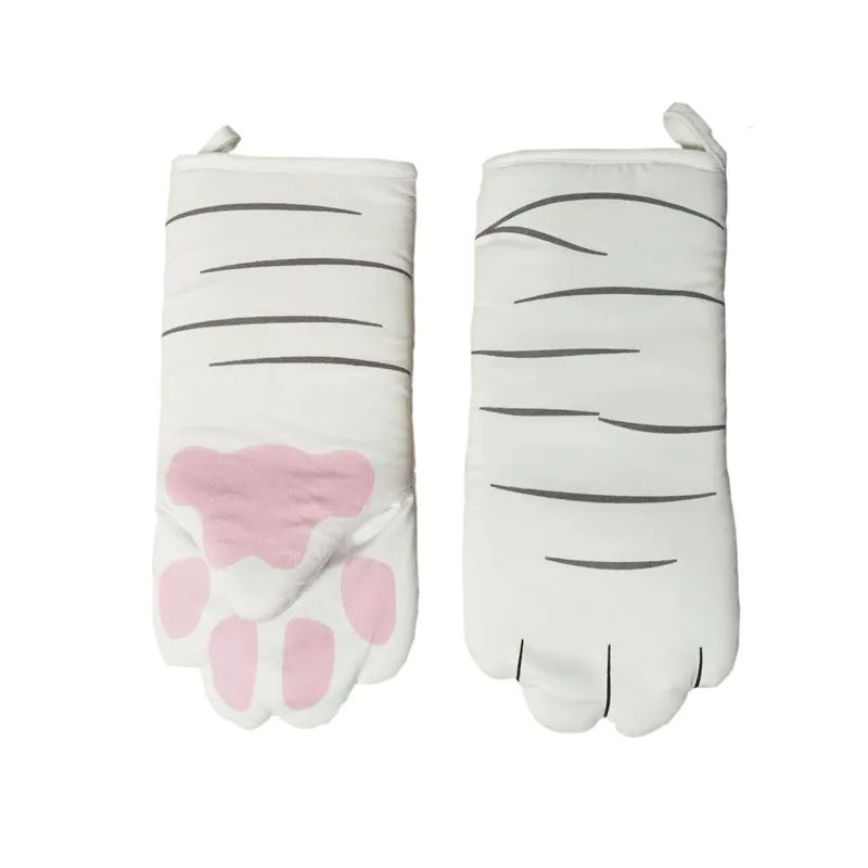 Wholesale funny cute cat oven glove baking insulation cotton oven mitt