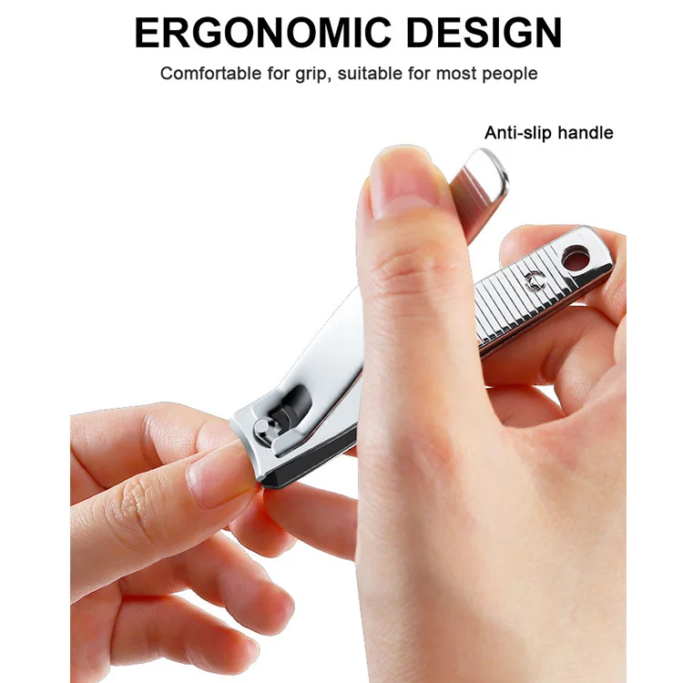 Custom Logo Sharp Nail Clippers Portable Finger Manicure Cutter Nails Care Tool for Fingernail & Toenail