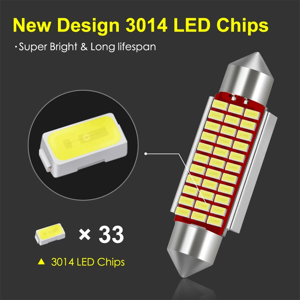 Factory Car C5W Led 31mm 39mm 42mm Festoon Bulb Light C10W led 36mm Interior Dome Reading License Plate Auto Lamp DC 12V