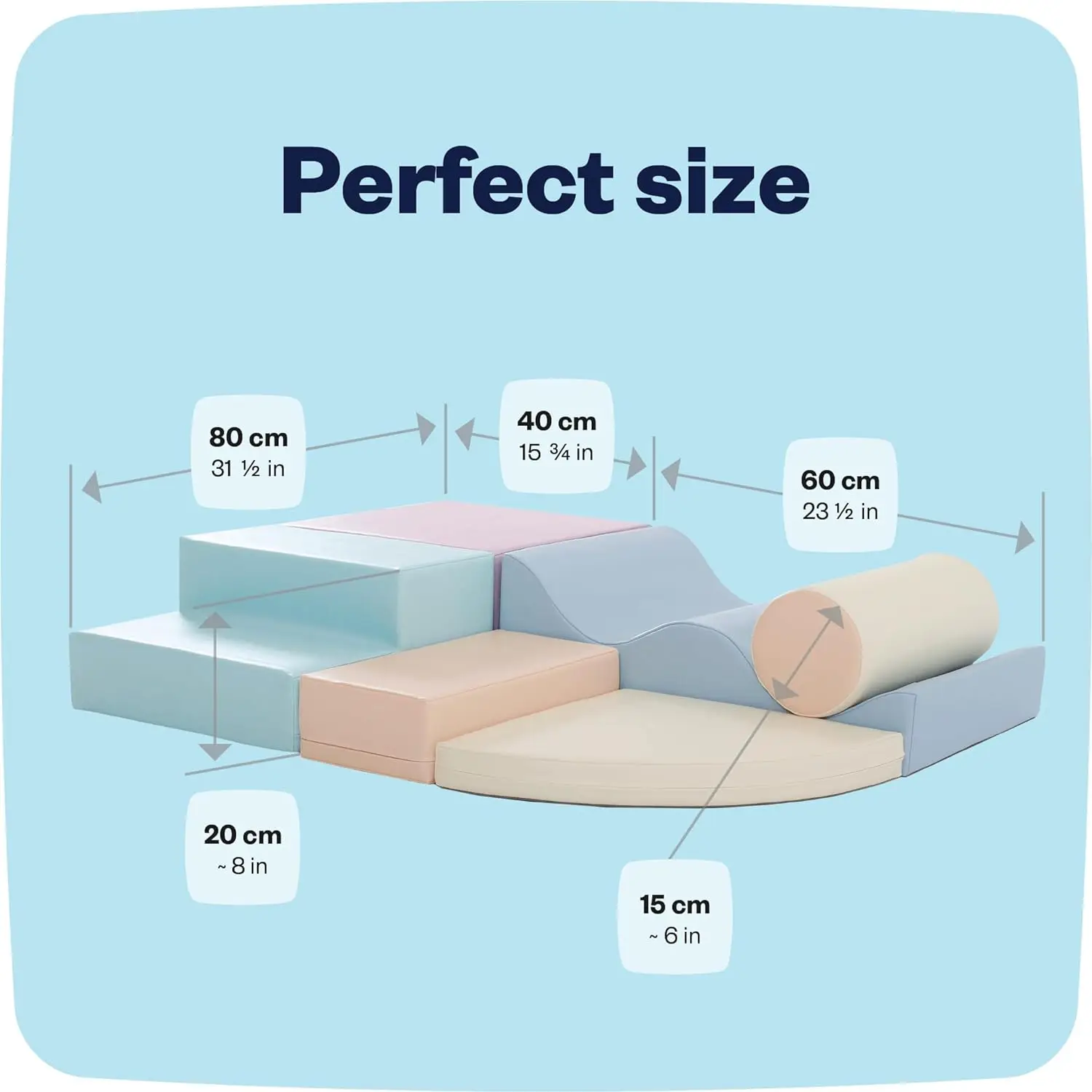 6-piece Step and Slide Baby Climbing Blocks Soft Babies Climb Foam Play Set Indoor Climber Activity Play Set for Kids Sofa Set