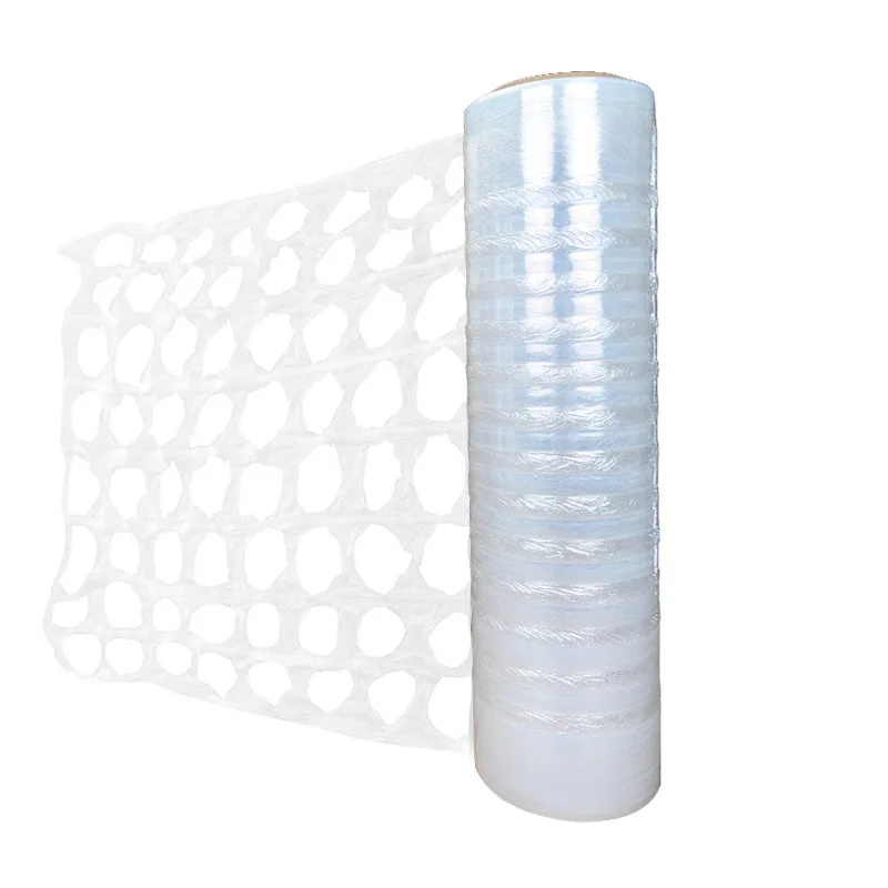 Customize Breathable Transparent PE Plastic Pallet Vented Stretch Film Vented Pallet Wrap Roll for Vegetable Fruit Packaging