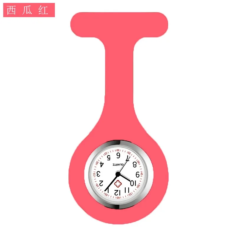 Wholesale Health Medical Promotional Watch Eco-Friendly Silicone Band Relojes Hombre Fob Watch With Brooch