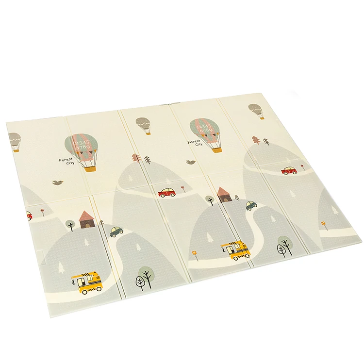 Sansd Customize Eco-friendly Dinosaur Boy Crawling Folding Xpe Foam Baby Play Mat