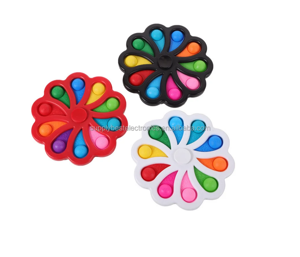 New Novelty Fidget Spinner Squeeze Sensory Toy Anti Stress Spinning Adult Kids Funny Flip Finger Toys Push It Bubble Fidget Toys