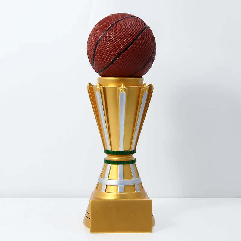 Soccer Basketball Trophy Creative Painted Sports Series Gold Plated Trophy