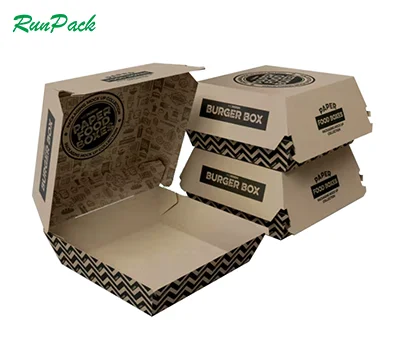 High Quality Disposable burger Boxes Burger Paper Holder,Paper Food Tray