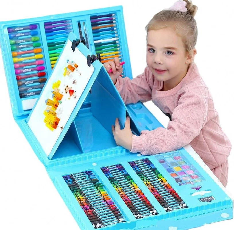 New Stationery set 150 Color Pen Crayons Oil Pastel Painting Tools Watercolor Pen Sets Art Supplies Drawing Set for Kid