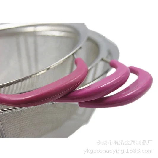 New High-end Listing Pot Set Stainless Steel Strainer Mesh Filter Kitchen Basket