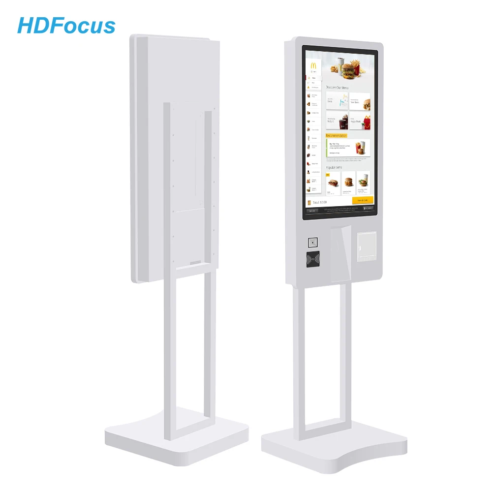 32 Inch Self Service Kiosk Pos Payment Terminal Kiosk Printer Qr Code Scanner Self Ordering Kiosk For Mc Donalds Burger