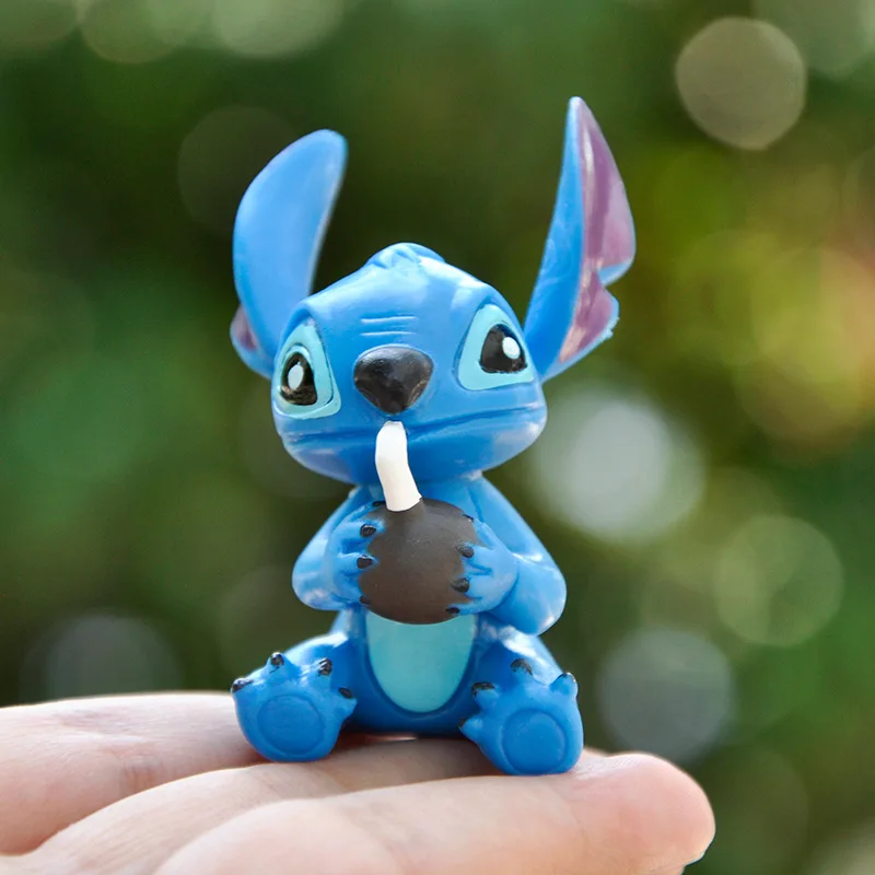 2024 Newest Mini Size Stitch Figure 8pcs per set 3.5-6cm Cartoon Lilo & Stitch Doll Stitch Anime Figure PVC Toy For Car Deco