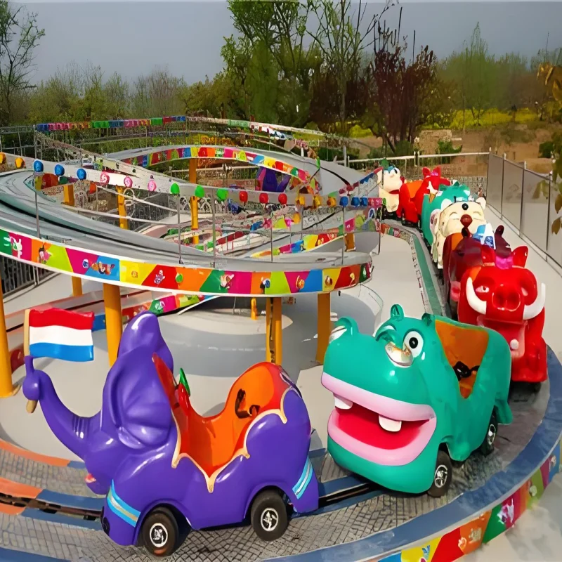 Indoor/Outdoor Attractions Shopping Mall Kids Carnival Rides, Amusement Mini Car Shuttle with Track for Sale