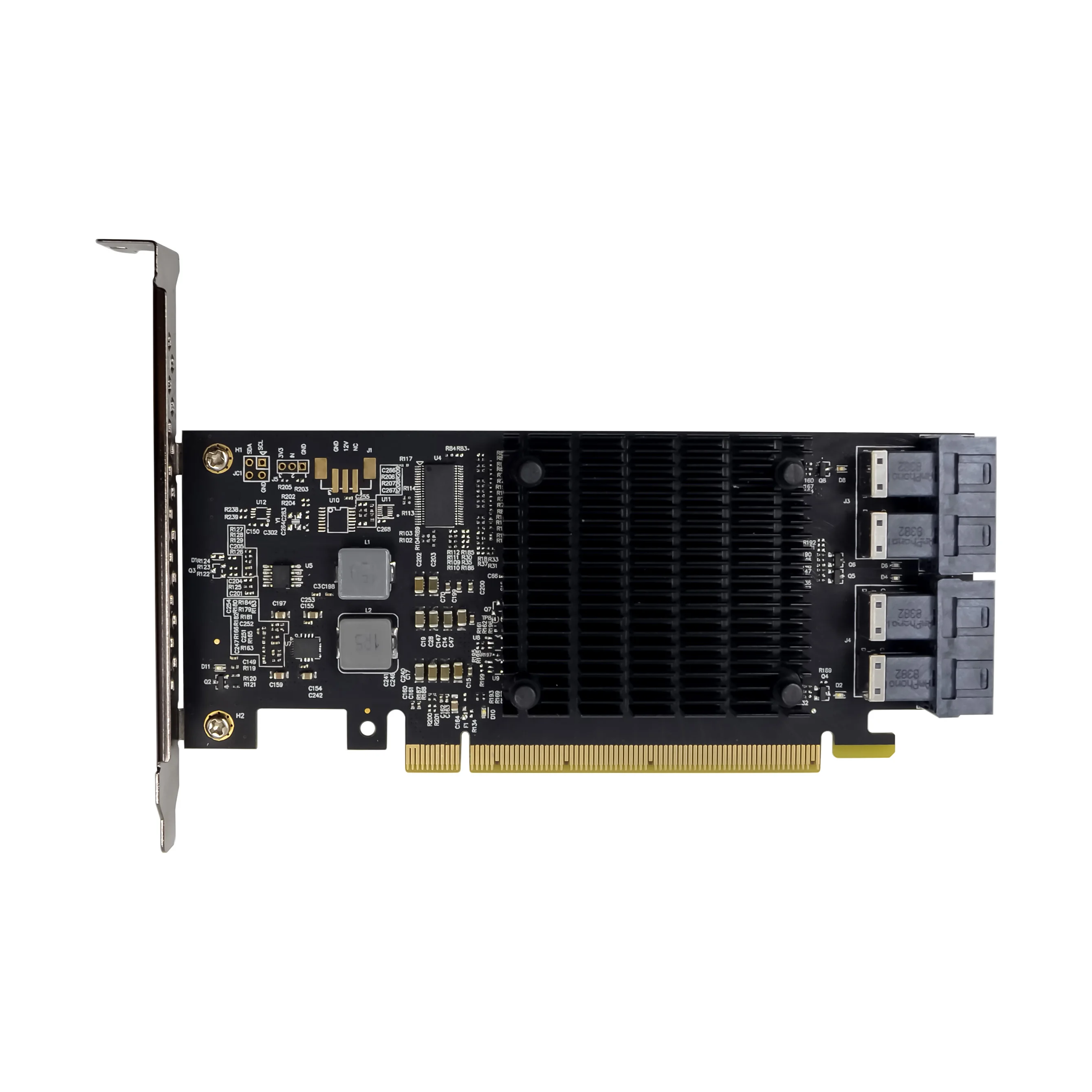 ST583 PCIe X16 PEX8747 U.2 4-Ports SFF8643 SSD NVMe Card Expansion device Adapter 32GB/s