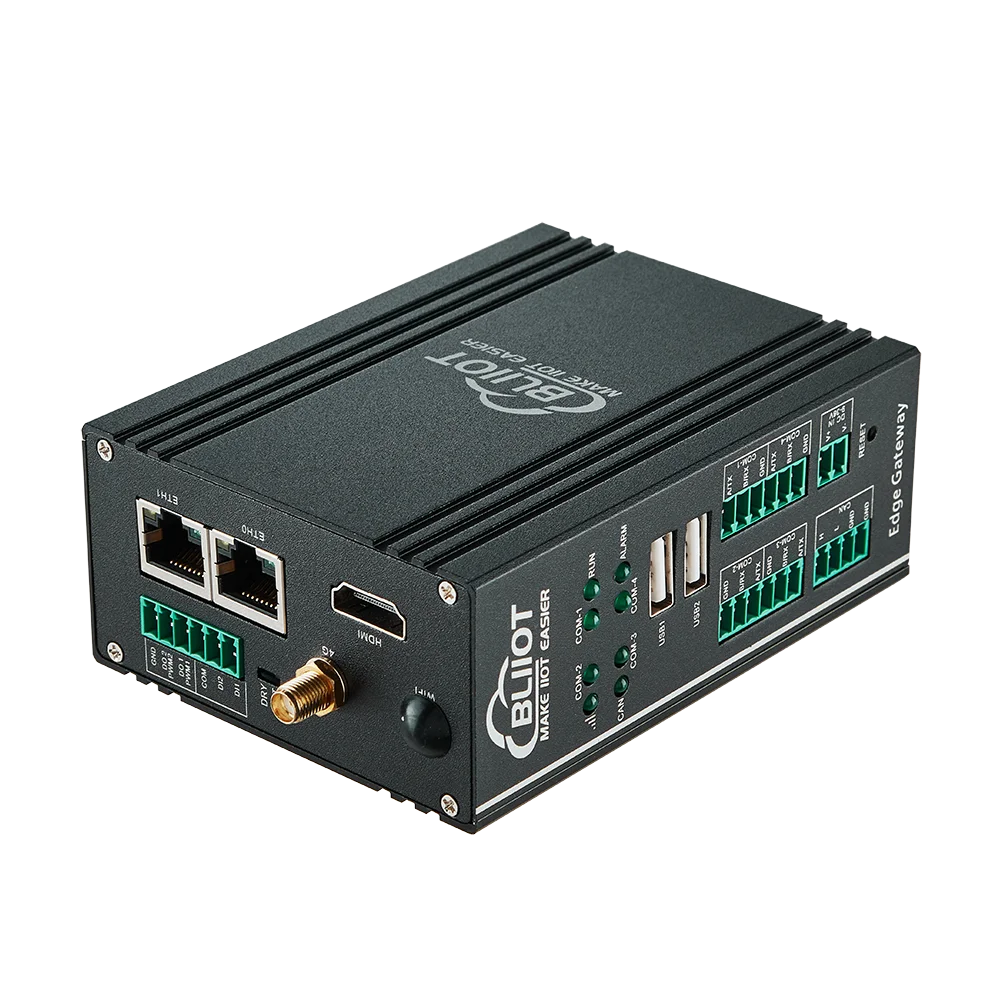 2DIN+2DO Modbus to MQTT Linux Edge Gateway Node Red ARM Industrial PC