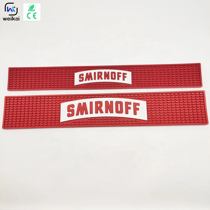 PVC Soft Bar Mat Rubber Logo Customized  Manufacturer Production Barber Mats