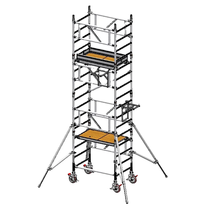 Высококачественные алюминиевые строительные леса 6061-T6 с колесами
