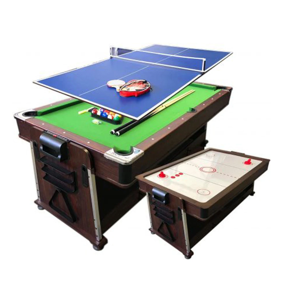 Hot sell wholesale cheap indoor outdoor multifunctional 4 in 1 Ping-pong air hockey desk pool table