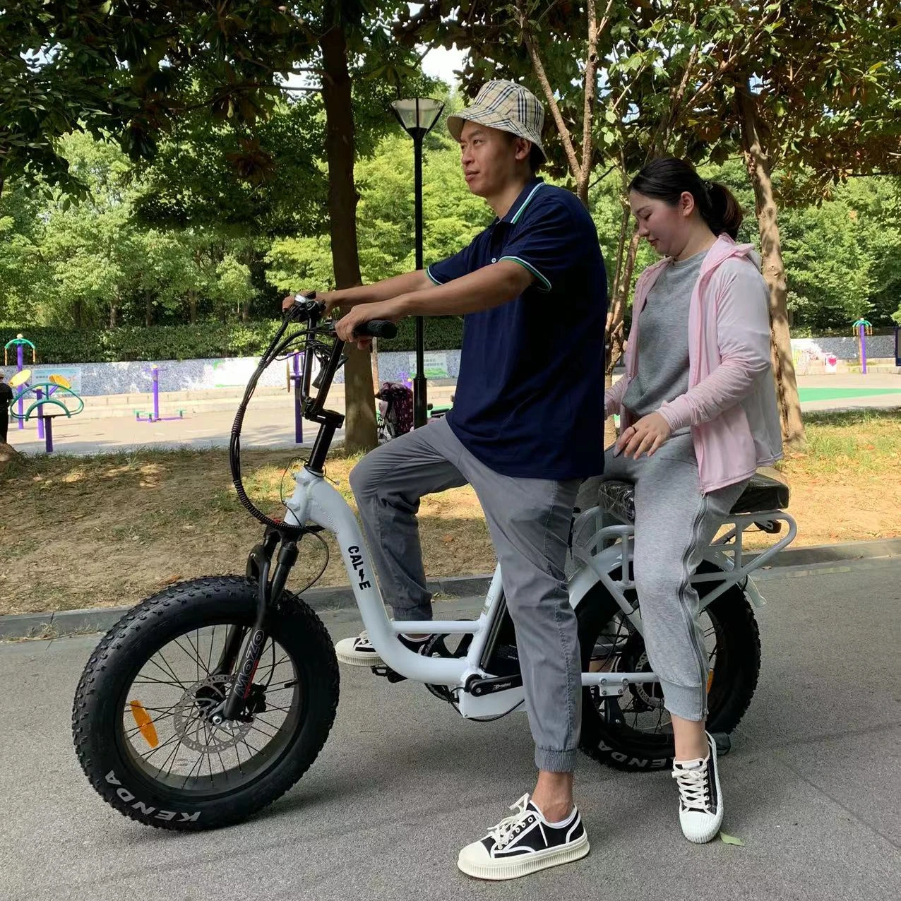 2022 Ristar cycle family double seat electric bicycle 48v 500w 750w ebike snow tire strong powerful samsung battery 20Ah ebike