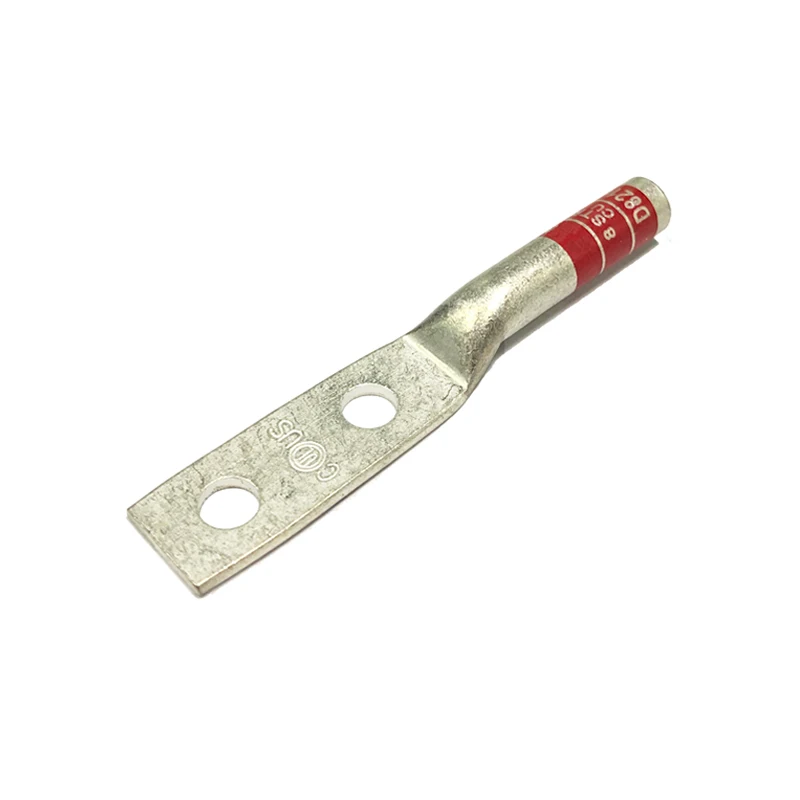Double holes red color code no window lugs industrial tinned copper cable lug