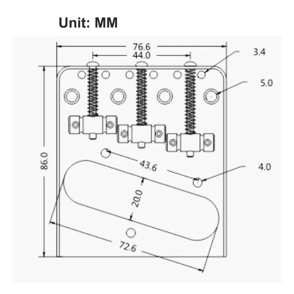 Guitar Bridge Hardtail Saddle Bridge TL Guitar Fixed Bridge